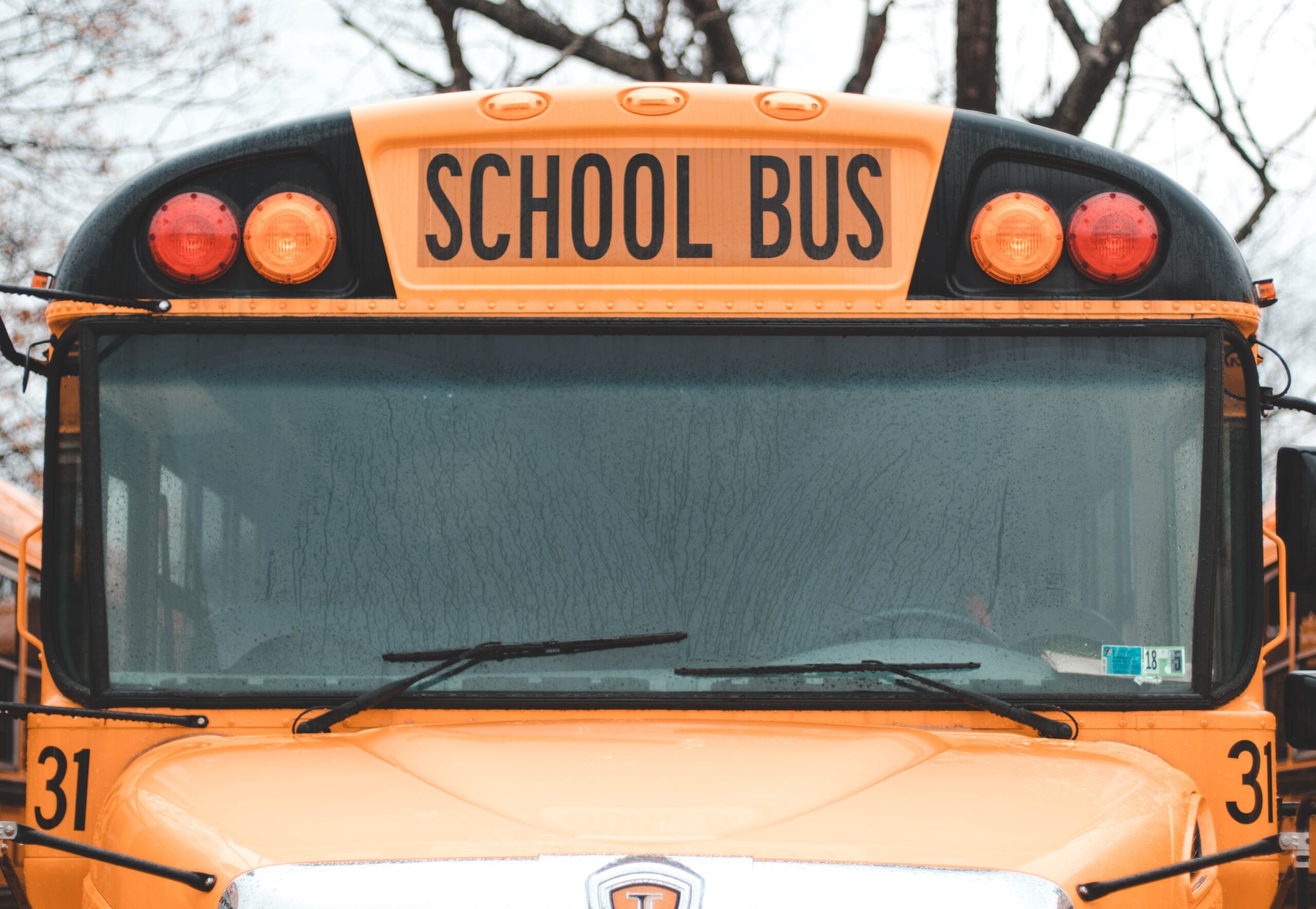 Picture of school bus showcasing fleet services.