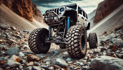 A-heavily-modified-off-road-vehicle-equipped-with-an-8-10-inch-lift-kit-showcasing-massive-ground-clearance-oversized-tires-and-an-extreme-off-road