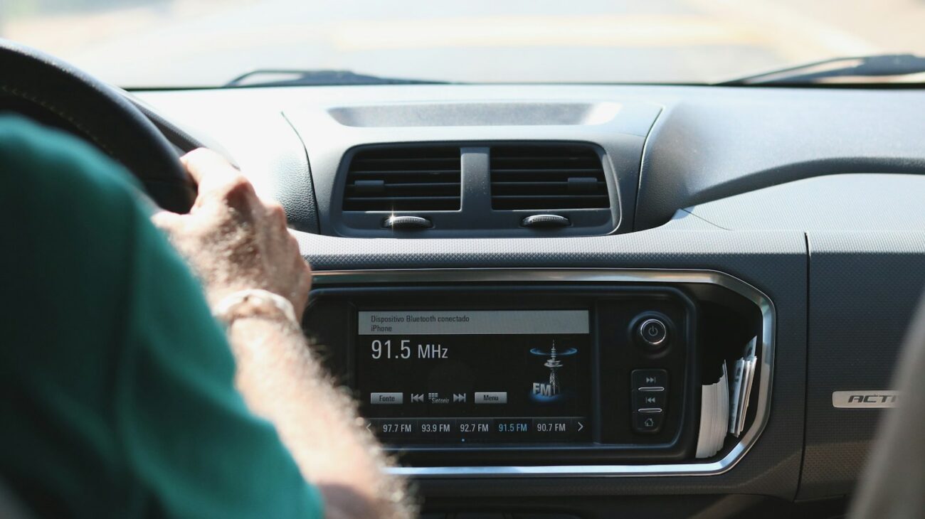 Car stereo head unit powered on
