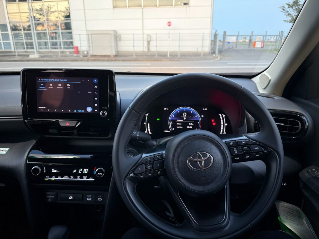 Car interior with infotainment display